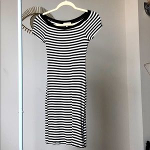 Monteau Striped Bodycon Dress